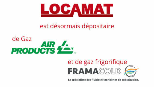 Nouveauté : Locamat dépositaire de Gaz et de Gaz frigorifique